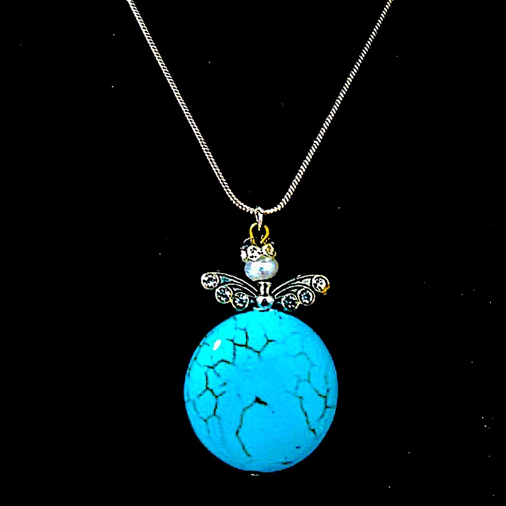 Fairytale Guardians Turquoise Handcrafted Necklace